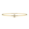 Minimalist Diamond Gold Bangle Bracelet