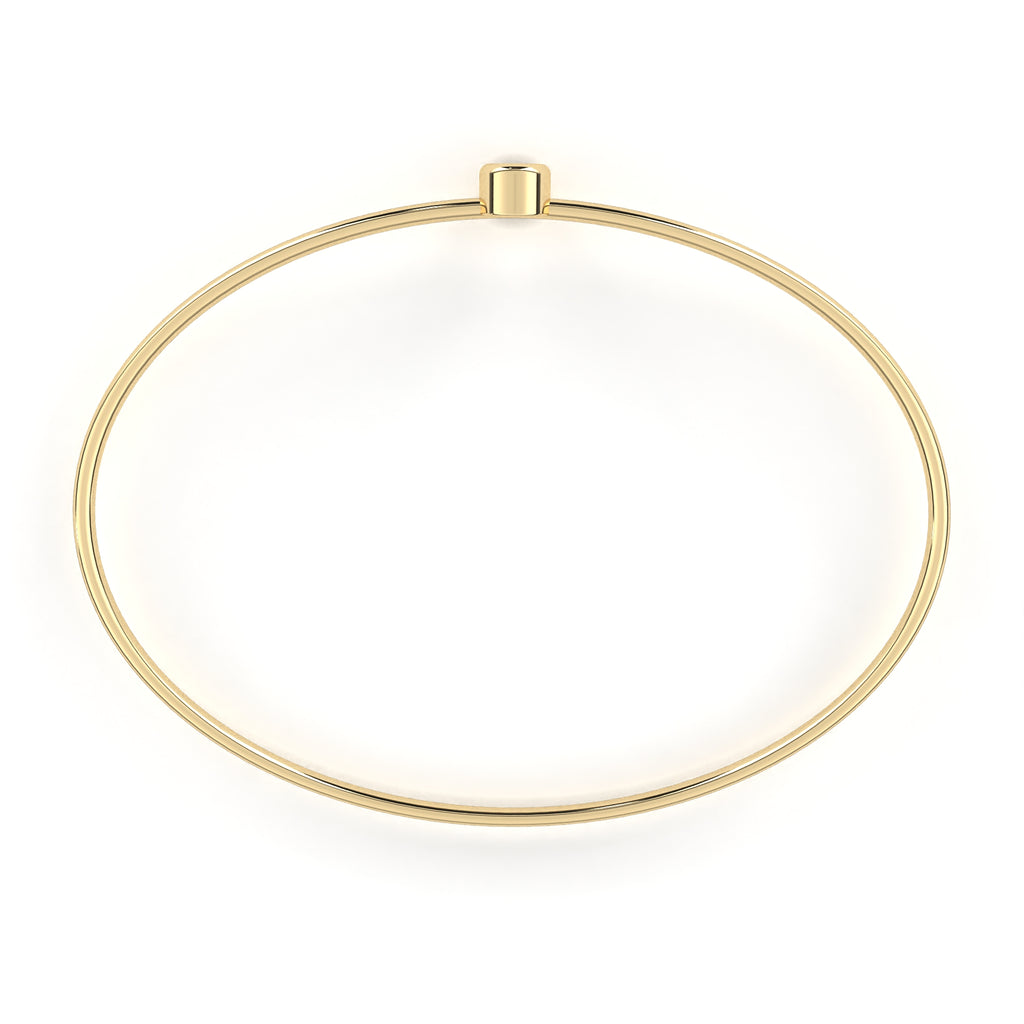 Minimalist Diamond Gold Bangle Bracelet