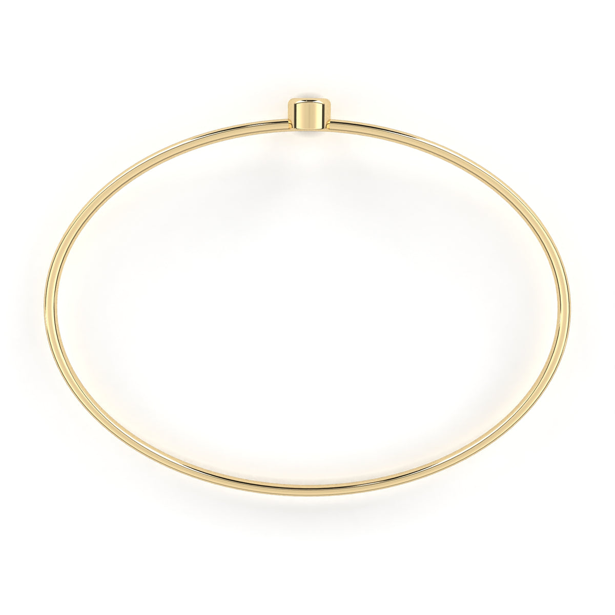 Minimalist Diamond Gold Bangle Bracelet