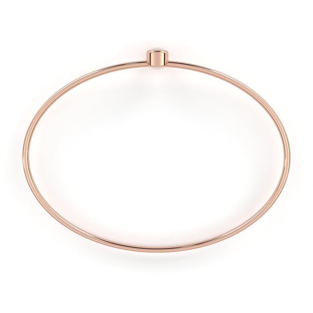 Minimalist Diamond Gold Bangle Bracelet