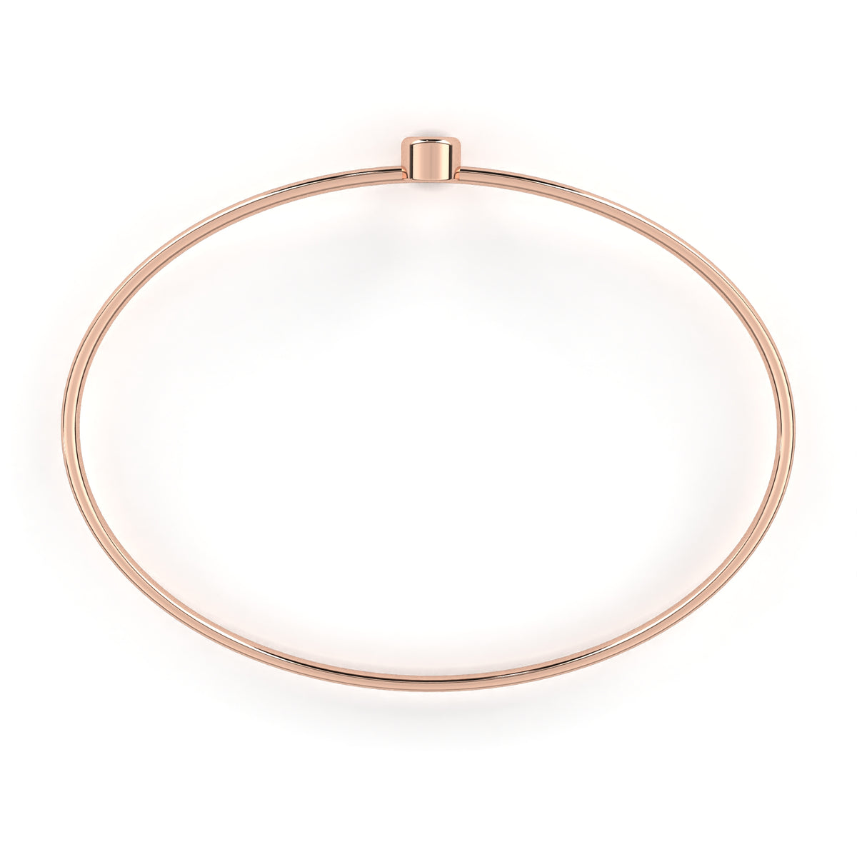 Minimalist Diamond Gold Bangle Bracelet