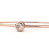 Minimalist Diamond Gold Bangle Bracelet