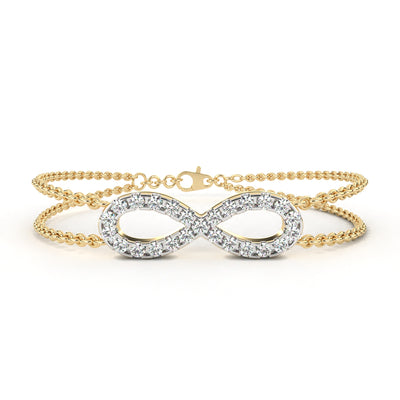 Infinity Double Chain Bracelet