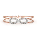 Rose Gold Diamond Infinity Bracelet