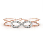 Rose Gold Diamond Infinity Bracelet