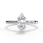 White Gold Marquise Diamond Solitaire Engagement Ring