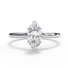 White Gold Marquise Diamond Solitaire Engagement Ring