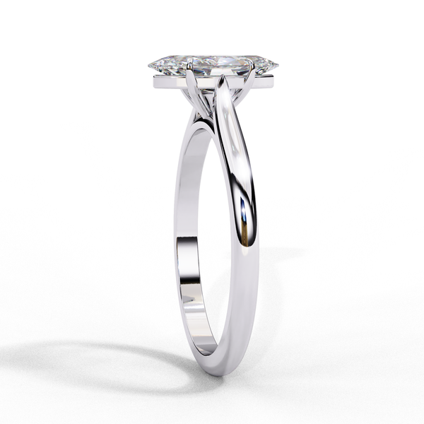 White Gold Marquise Diamond Solitaire Engagement Ring