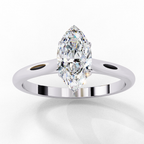 White Gold Marquise Diamond Solitaire Engagement Ring