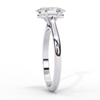 White Gold Oval Diamond Solitaire Engagement Ring