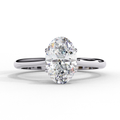 White Gold Oval Diamond Solitaire Engagement Ring