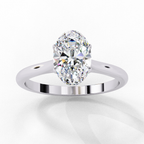 White Gold Oval Diamond Solitaire Engagement Ring