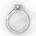 White Gold Oval Diamond Solitaire Engagement Ring