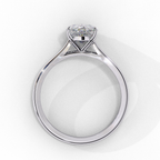 White Gold Pear Diamond Solitaire Engagement Ring
