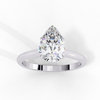 White Gold Pear Diamond Solitaire Engagement Ring