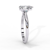 White Gold Pear Diamond Solitaire Engagement Ring
