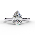 White Gold Pear Diamond Solitaire Engagement Ring