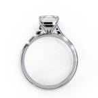 White Gold Emerald-Cut Diamond Solitaire Engagement Ring