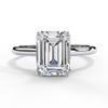 White Gold Emerald-Cut Diamond Solitaire Engagement Ring
