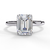 White Gold Emerald-Cut Diamond Solitaire Engagement Ring