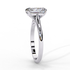 White Gold Radiant-Cut Diamond Solitaire Engagement Ring