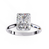 White Gold Radiant-Cut Diamond Solitaire Engagement Ring