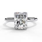 White Gold Radiant-Cut Diamond Solitaire Engagement Ring
