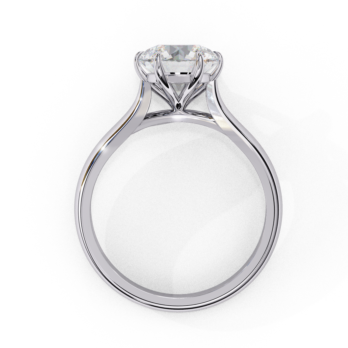 White Gold Round Diamond Solitaire Engagement Ring