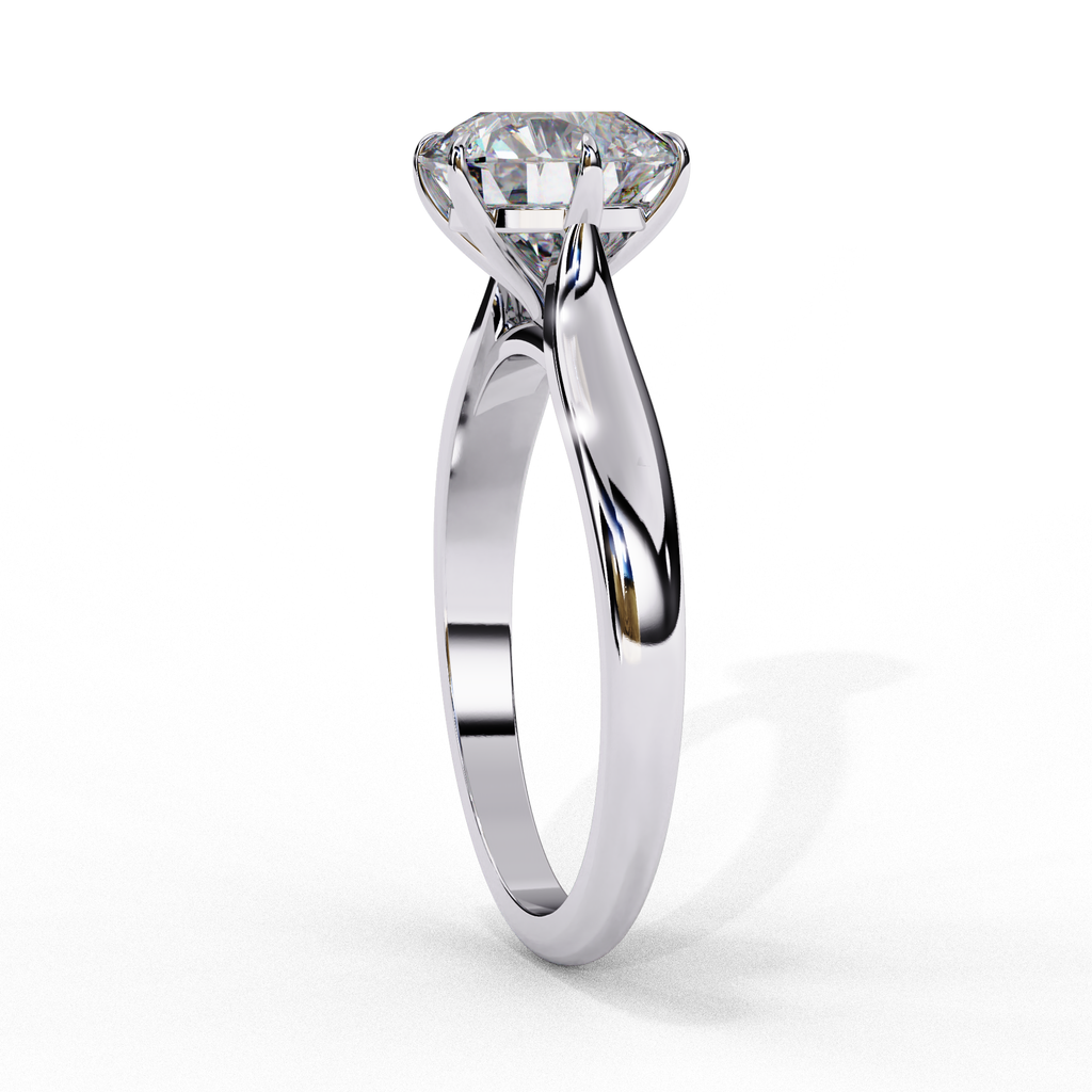 White Gold Round Diamond Solitaire Engagement Ring