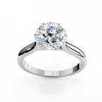 White Gold Round Diamond Solitaire Engagement Ring