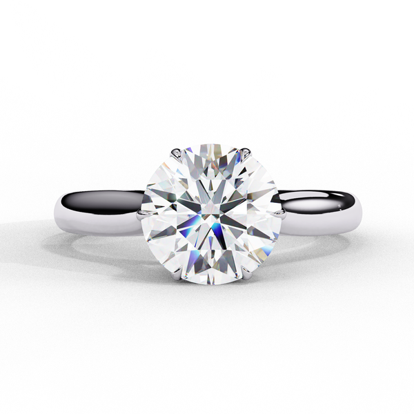 White Gold Round Diamond Solitaire Engagement Ring
