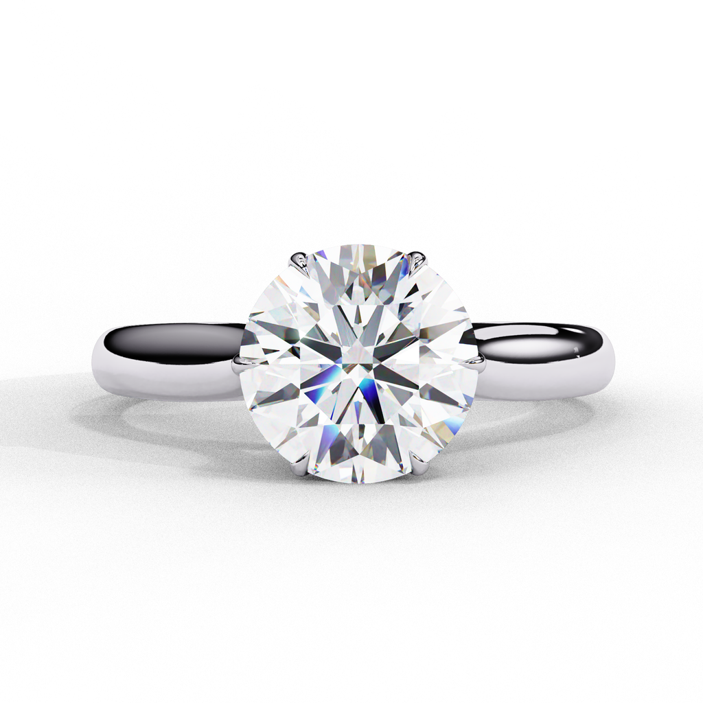 White Gold Round Diamond Solitaire Engagement Ring