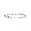 White Gold Diamond Uniform Pavé Fan Link Bracelet