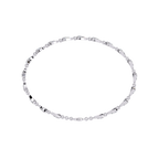 White Gold Diamond Uniform Pavé Fan Link Bracelet