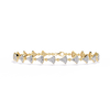 Yellow Gold Pavé Fan Mirrored Link Bracelet