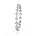 White Gold Diamond Uniform Pavé Fan Link Bracelet