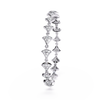 White Gold Diamond Uniform Pavé Fan Link Bracelet