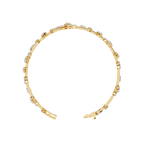 Yellow Gold Baguette Petal Flower Vine Bracelet