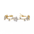 Yellow Gold Baguette Petal Flower Vine Bracelet