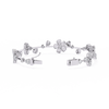 White Gold Diamond Baguette Petal Blossom Vine Bracelet