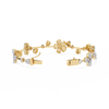 Yellow Gold Baguette Petal Flower Vine Bracelet