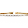 Yellow Gold Wide-Claw Round Diamond Tennis Bracelet