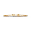 Yellow Gold Wide-Claw Round Diamond Tennis Bracelet