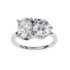 White Gold Toi et Moi Oval and Round Cut Two Stone Diamond Ring