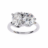 White Gold Toi et Moi Oval and Round Cut Two Stone Diamond Ring
