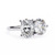 White Gold Toi et Moi Oval and Round Cut Two Stone Diamond Ring