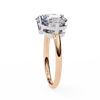 Rose Gold Toi et Moi Oval and Round Cut Two Stone Diamond Ring