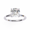 White Gold Cushion-Cut Diamond Solitaire Engagement Ring