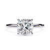 White Gold Cushion-Cut Diamond Solitaire Engagement Ring