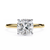 Yellow Gold Cushion Cut Solitaire Diamond Engagement Ring